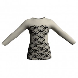 MLA: Belen Pro & Lycra - T-shirt & Top in belen pro maniche lunghe con inserto MLA110
