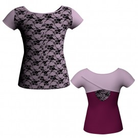 MLA: Belen Pro & Lycra - T-shirt & Top in belen pro manica corta con inserto MLA208