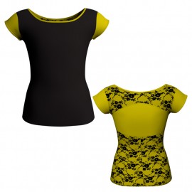 MLA: Belen Pro & Lycra - T-shirt & Top in belen pro maniche aletta con inserto MLA211T