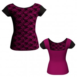 MLA: Belen Pro & Lycra - T-shirt & Top in belen pro maniche aletta con inserto MLA231