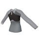 MLN: Lycra Sopra & Pizzo/Rete - T-shirt & Top bicolore maniche lunghe con inserto trasparente MLN113