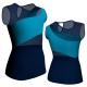 MLN: Lycra Sopra & Pizzo/Rete - T-shirt & Top bicolore senza maniche con inserto trasparente MLN108SST