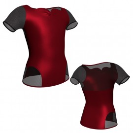MXR: Lurex & Rete - T-shirt & Top in lurex manica corta con inserto in rete MXR111
