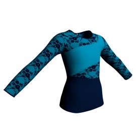 MLJ: Lycra Sopra & Belen Pro - T-shirt & Top bicolore maniche lunghe con inserto in belen pro MLJ108
