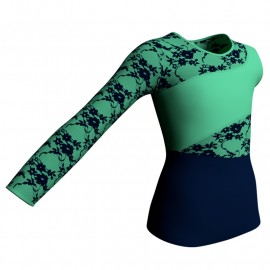 MLJ: Lycra Sopra & Belen Pro - T-shirt & Top bicolore Monospalla con inserto in belen pro MLJ108SS