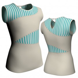 MDA: Lycra & Strisce - T-shirt & Top senza maniche con inserto in lycra stampata MDA108SST