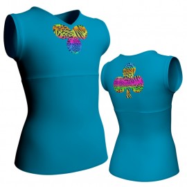 MDA: Lycra & Strisce - T-shirt & Top senza manica con inserto in lycra stampata MDA112