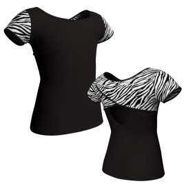 MDA: Lycra & Strisce - T-shirt & Top manica corta con inserto in lycra stampata MDA208