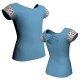 MDA: Lycra & Strisce - T-shirt & Top maniche aletta con inserto in lycra stampata MDA210T