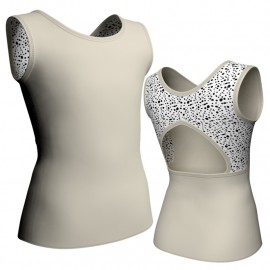 MDA: Lycra & Strisce - T-shirt & Top senza maniche con inserto in lycra stampata MDA223