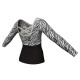 MDA: Lycra & Strisce - T-shirt & Top maniche lunghe con inserto in lycra stampata MDA228