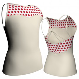 MDA: Lycra & Strisce - T-shirt & Top bretelle con inserto in lycra stampata MDA234