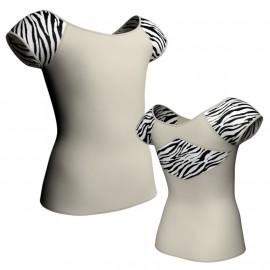 MDA: Lycra & Strisce - T-shirt & Top maniche aletta con inserto in lycra stampata MDA240T