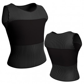 MDA: Lycra & Strisce - T-shirt & Top senza maniche con inserto in lycra stampata MDAM100