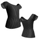 MSB: Lycra Pois & Rete - T-shirt & Top in lycra stampata manica aletta MSB33T
