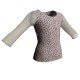 MSB: Lycra Pois & Rete - T-shirt & Top in lycra stampata maniche lunghe con inserto in rete trasparente MSB102