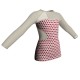 MSB: Lycra Pois & Rete - T-shirt & Top in lycra stampata maniche lunghe con inserto in rete trasparente MSB110