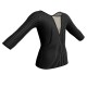 MSB: Lycra Pois & Rete - T-shirt & Top in lycra stampata maniche 3/4 con inserto in rete trasparente MSB116
