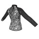 MSB: Lycra Pois & Rete - T-shirt & Top in lycra stampata maniche lunghe con inserto in rete trasparente MSB119