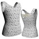 MSA: Lycra Pois Bubble - T-shirt & Top in lycra stampata senza maniche con inserto in belen pro MSA227