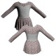 VEB: Lycra Pois Strisce Bubble - Vestito danza maniche lunghe con inserto in lycra stampata VEB1019