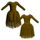 DAG: Tulle - Degas danza maniche lunghe con inserto in rete o pizzo DAG1019
