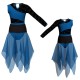 VEJ - Costume balletto bicolore Monospalla con inserto in rete o pizzo VEJ108SS