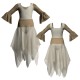 VEJ - Costume balletto bicolore maniche lunghe con inserto in rete o pizzo VEJ2508