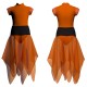 VEJ - Costume balletto bicolore maniche aletta con inserto in rete o pizzo VEJ2601