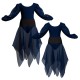 VEJ - Costume balletto bicolore maniche lunghe con inserto in rete o pizzo VEJ2633