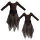 VEJ - Costume balletto bicolore maniche lunghe con inserto in rete o pizzo VEJ405T