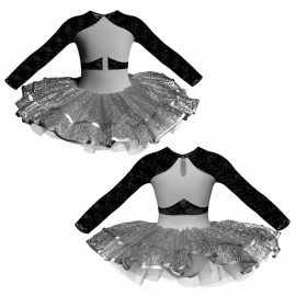 TUJ: Copritulle Summer - Tutù da ballerina maniche lunghe con inserto in rete o pizzo TUJ113