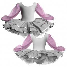 TUJ: Copritulle Summer - Tutù da ballerina maniche lunghe con inserto in rete o pizzo TUJ2633
