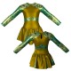 VEG: Lurex + Laminata - Vestito danza in lurex maniche lunghe con inserto VEG113