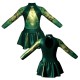 VEG: Lurex + Laminata - Vestito danza in lurex maniche lunghe con inserto VEG119