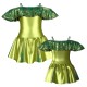VEG: Lurex + Laminata - Vestito danza in lurex bretelle con inserto VEG2515