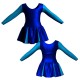 VEG: Lurex + Laminata - Vestito danza in lurex maniche lunghe con inserto VEG2537T