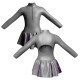 VEG: Lurex + Laminata - Vestito danza in lurex maniche lunghe con zip VEG3095