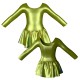 VEG: Lurex + Laminata - Vestito danza in lurex maniche lunghe VEG405