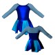 VEP: Lurex + Laminata - Vestito danza in Lurex maniche lunghe con inserto in rete o pizzo VEP205