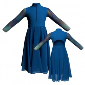 YUO - Costume balletto maniche lunghe con inserto in lurex YUO3095T