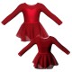 Costumi Danza Moderna - Vestito danza in Lurex maniche lunghe con inserto in rete o pizzo VEI1019