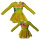 Costumi Danza Moderna - Vestito danza in Lurex maniche lunghe con inserto in rete o pizzo VEI108