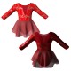Costumi Danza Moderna - Vestito danza in Lurex maniche 3/4 con inserto in rete o pizzo VEI116