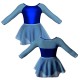 Costumi Danza Moderna - Vestito danza in Lurex maniche lunghe con inserto in rete o pizzo VEI205