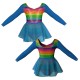 Costumi Danza Moderna - Vestito danza in Lurex maniche lunghe con inserto in rete o pizzo VEI3004T