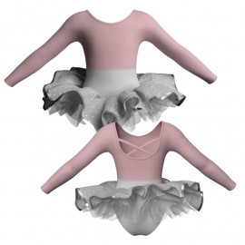 TUN: Copritulle Summer - Tutù ballerina maniche lunghe con inserto e copritulle TUN228