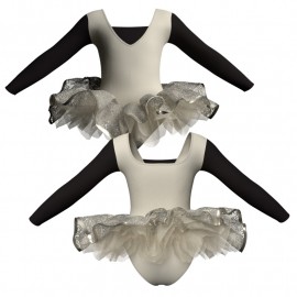 TUN: Copritulle Summer - Tutù ballerina maniche lunghe con inserto e copritulle TUN2532T