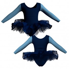 TUN: Copritulle Summer - Tutù ballerina maniche lunghe con inserto e copritulle TUN2537T