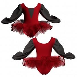 TUN: Copritulle Summer - Tutù ballerina maniche lunghe con inserto e copritulle TUN2633